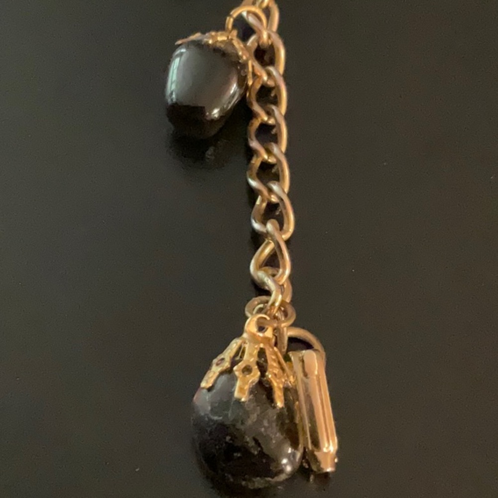 Vintage 70’s Apache Tear Braclet - Picture 3 of 3